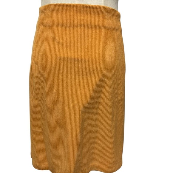 Cider Women's Corduroy Zipper Front Mini Skirt Ginger Plus Size 1XL Retro - Picture 3 of 11